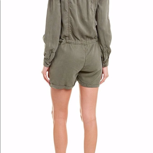 The Kooples cold shoulder chambray Romper - Picture 6 of 7